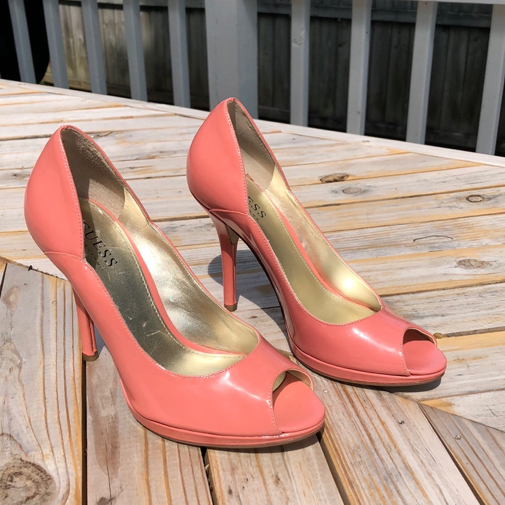 Guess Peep Toe High Heels